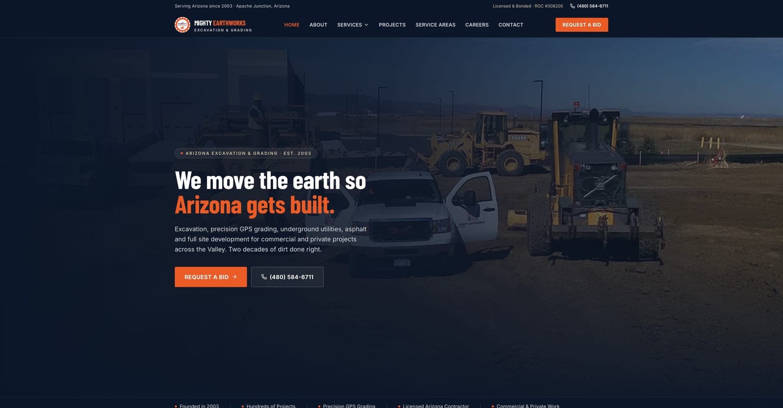 Mighty Earthworks website by Tech Turtle